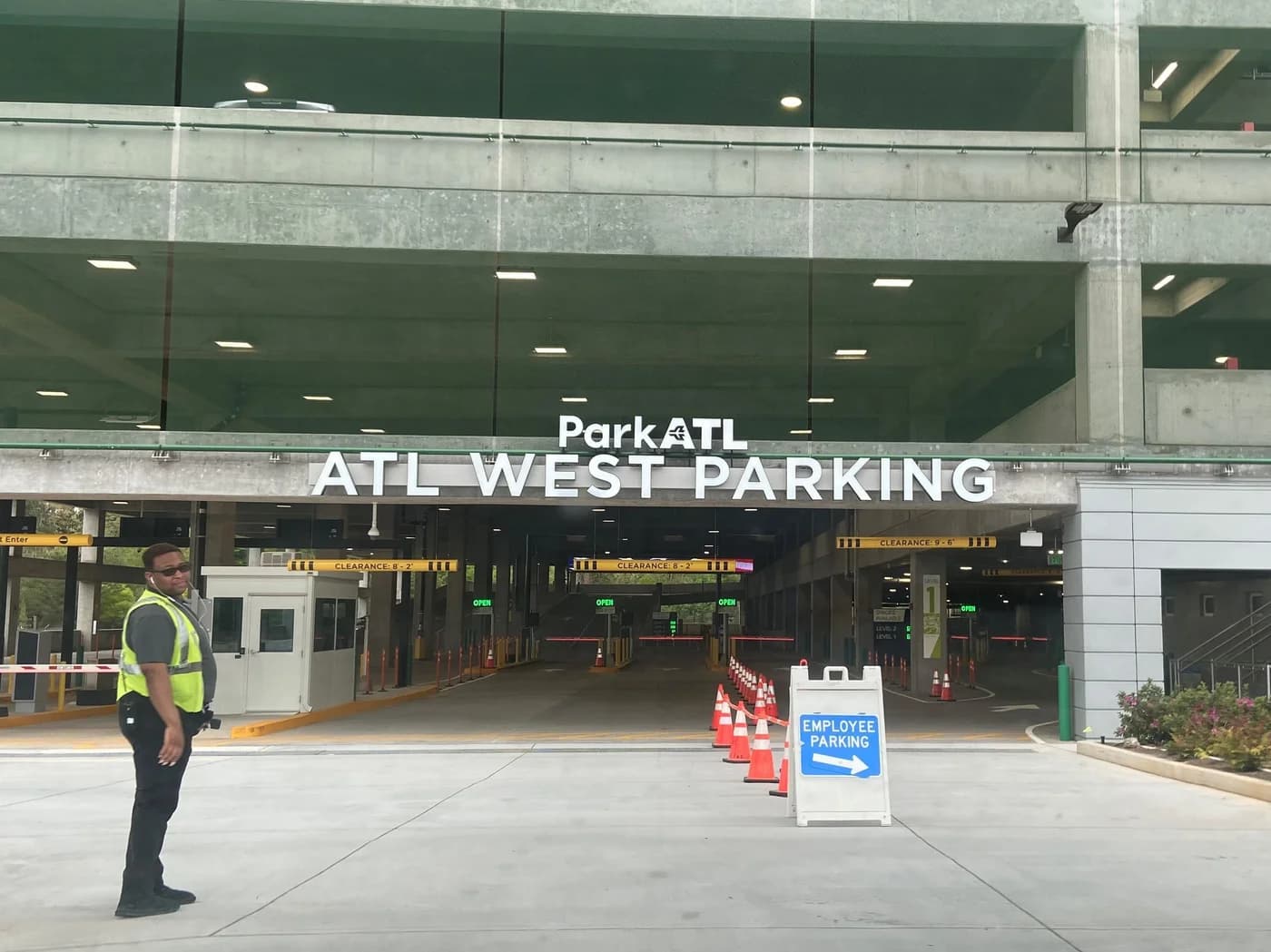 ParkATL ATL West Parking deck entrance at Hartsfield-Jackson Atlanta airport