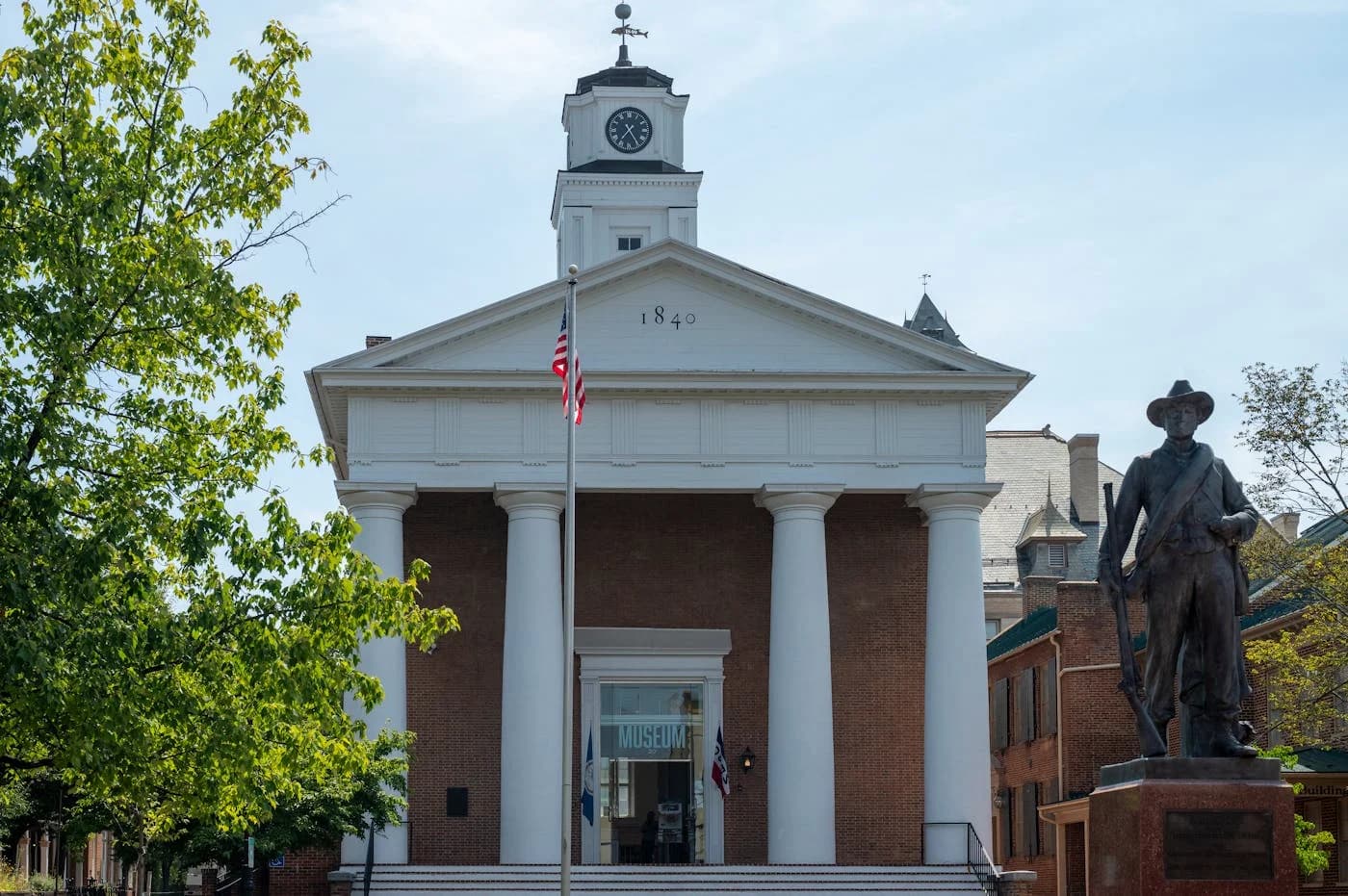 LuxShuttle private car to Canton Historic District courthouse square near CNI