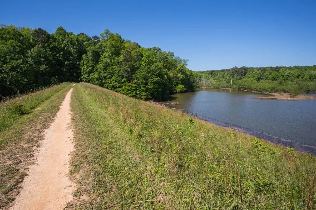 LuxShuttle private transfer to Elachee Nature Science Center — scenic trail through Chicopee Woods near GVL