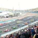 LuxShuttle race weekend transfer service at EchoPark Speedway NASCAR event near HMP