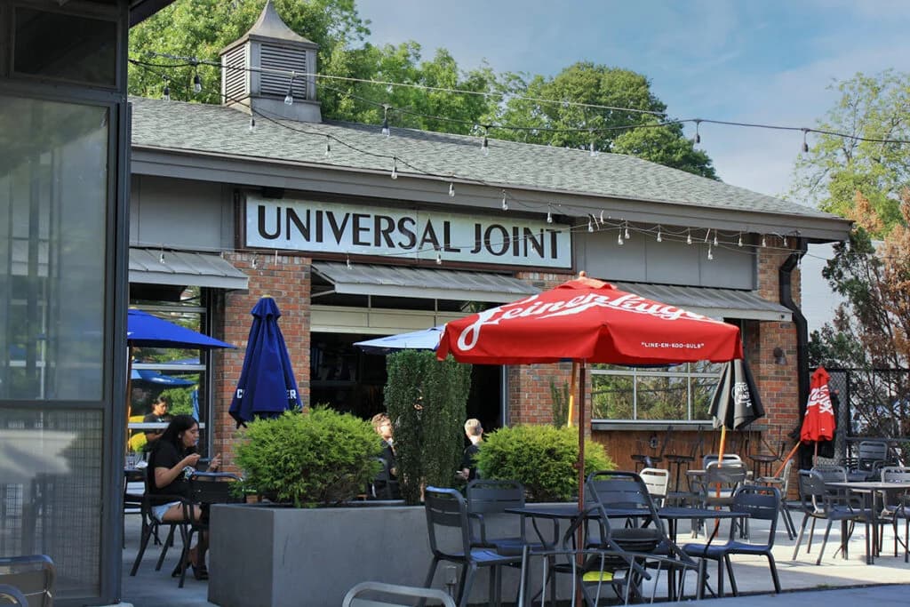 LuxShuttle private transfer to Universal Joint — burgers and craft beer on Lawrenceville Square near LZU Airport
