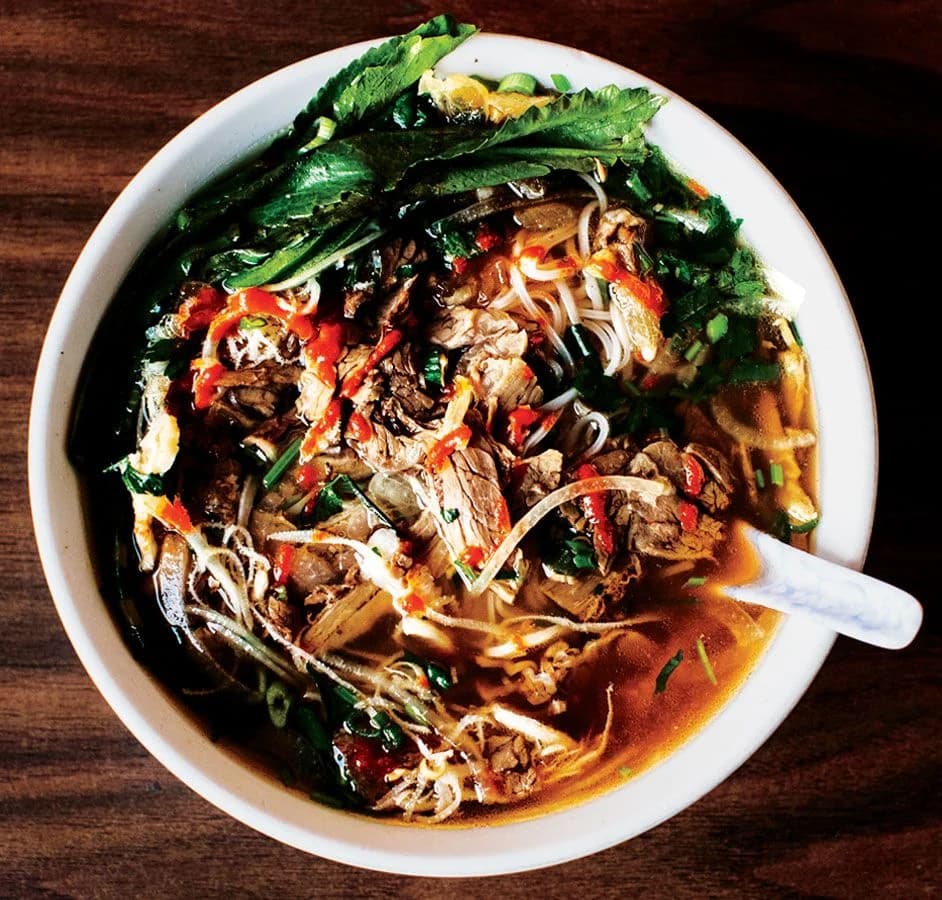 LuxShuttle private transfer to Pho Dai Loi — award-winning Vietnamese pho on Buford Highway near PDK