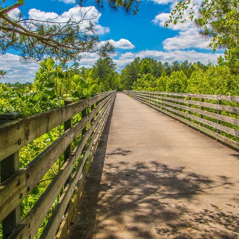 LuxShuttle luxury transfer to Silver Comet Trail — paved multi-use trail trestle near PUJ Airport