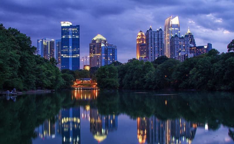 Midtown Atlanta skyline from Piedmont Park