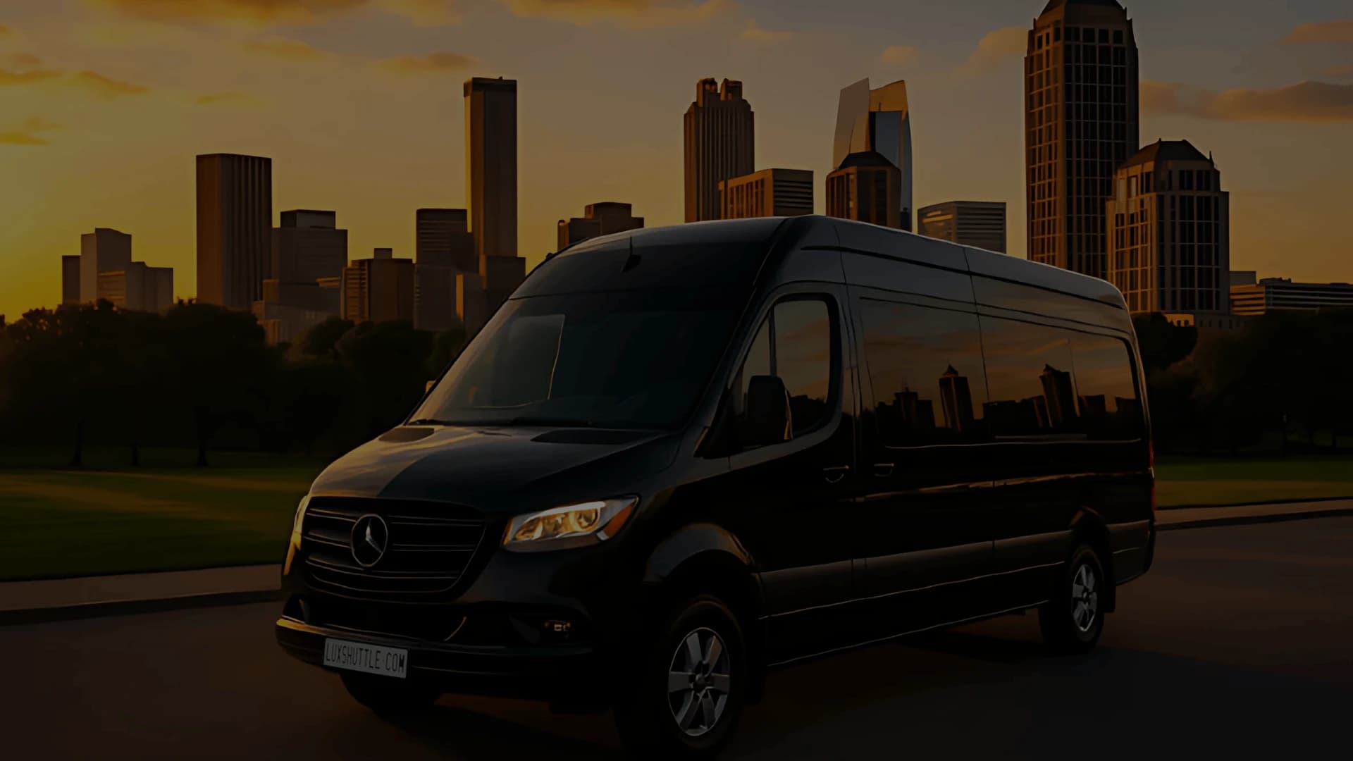 Luxury black car chauffeur service Mercedes Sprinter Atlanta