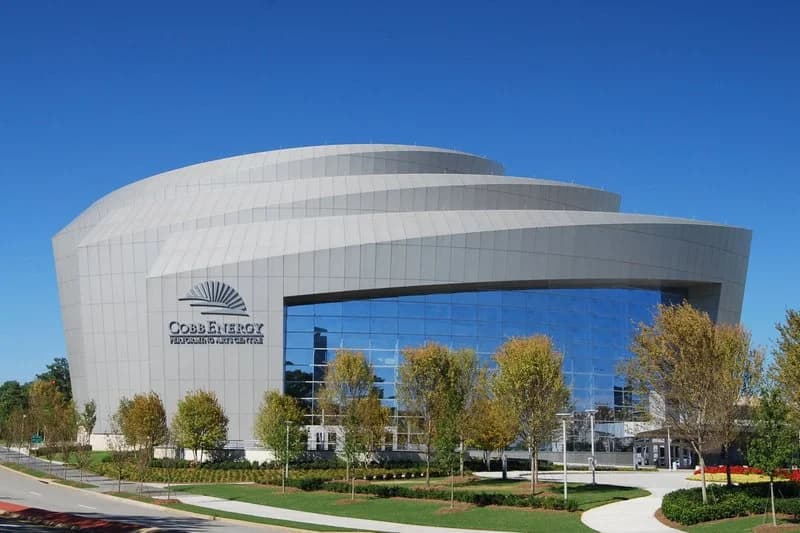 Cobb Energy Performing Arts Centre exterior on Cobb Galleria Parkway, home of the Atlanta Opera