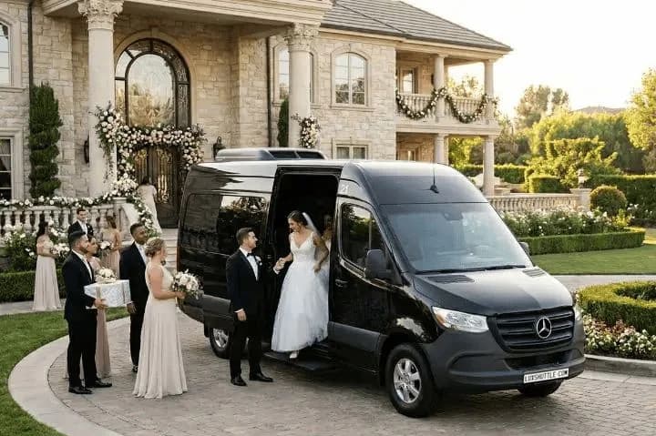 Atlanta Wedding & Special Event Transportation — luxury Mercedes Sprinter chauffeur service in Atlanta