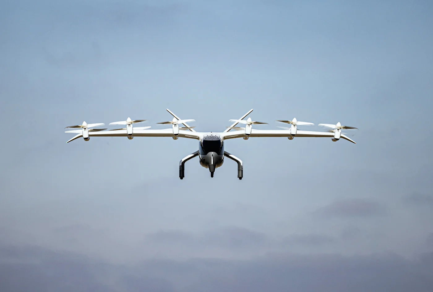Archer Midnight eVTOL aircraft in flight near Covington Municipal Airport CVC