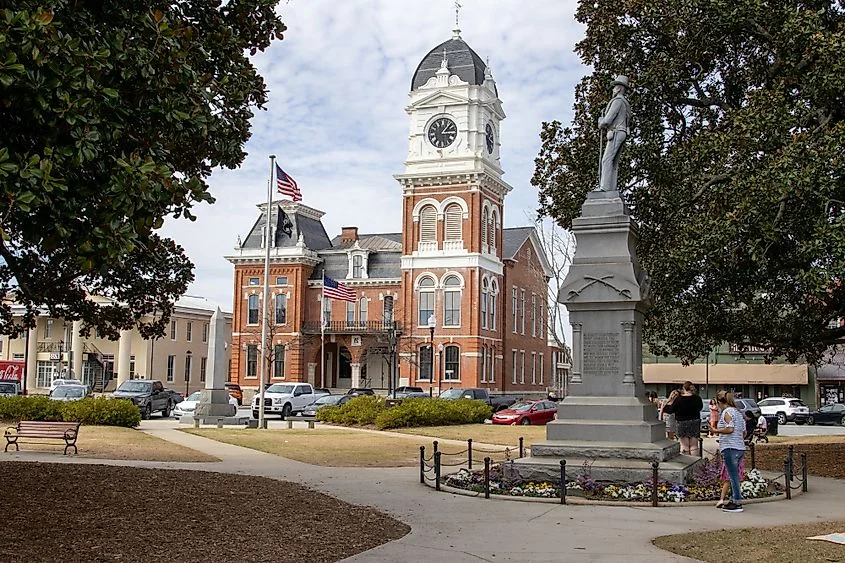 Covington Georgia downtown courthouse and town square used as Mystic Falls