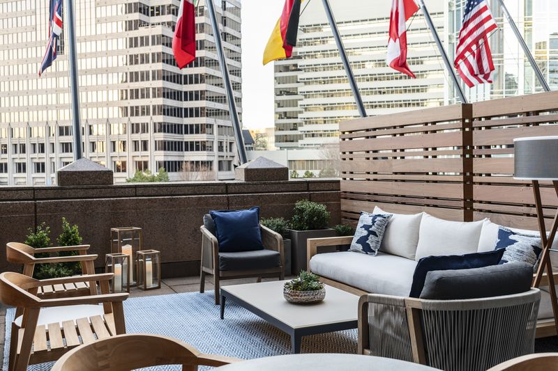 Terrace Suite private patio at Four Seasons Hotel Atlanta