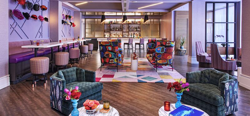 Lounge area at Hotel Colee — eye-catching interiors