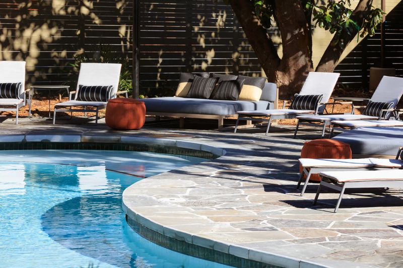 Pool and gardens at Kimpton Sylvan Hotel — Buckhead oasis