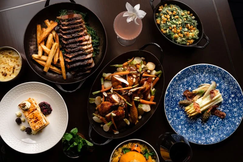 Brassica dinner spread — Waldorf Astoria Atlanta Buckhead