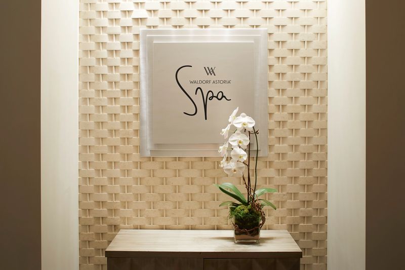 Waldorf Astoria Atlanta Buckhead spa entrance and relaxation area